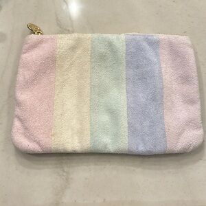 Stoney Clover Lane terry cloth striped pastel pouch